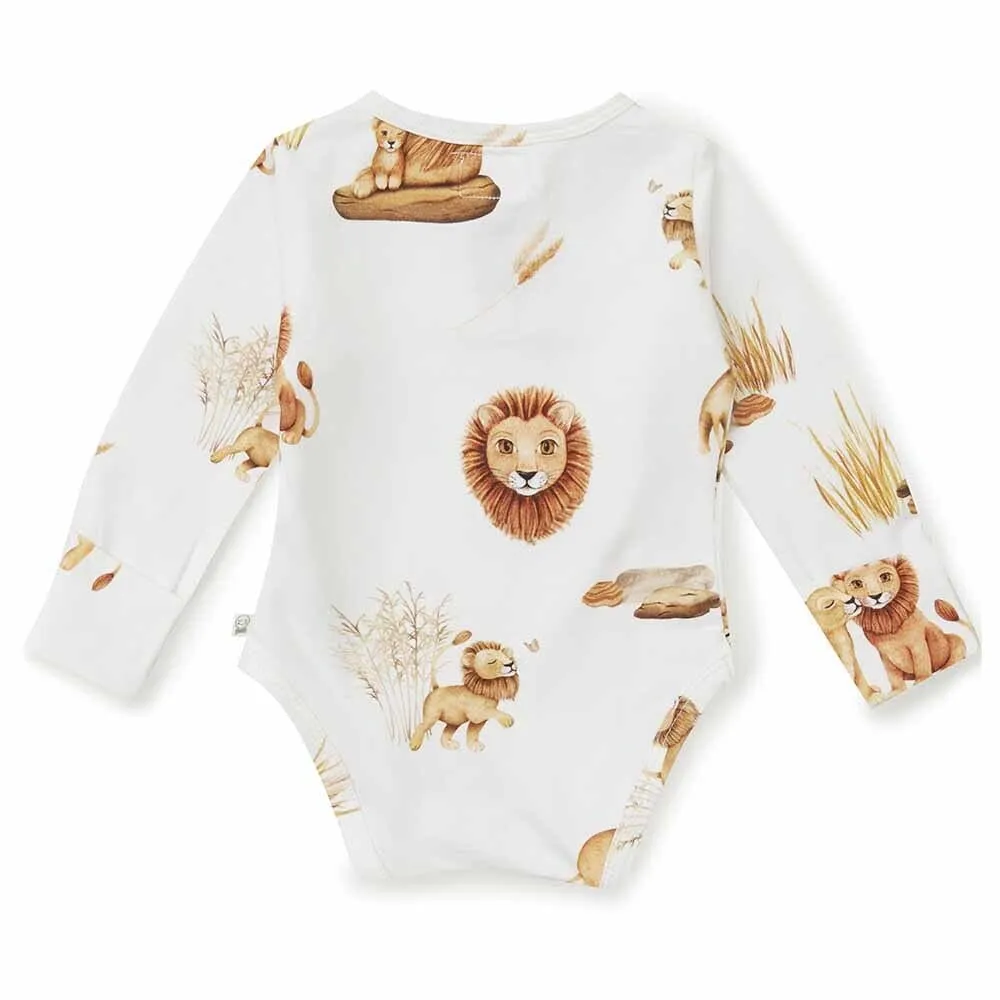 Snuggle Hunny - Organic Long Sleeve Bodysuit - Lion