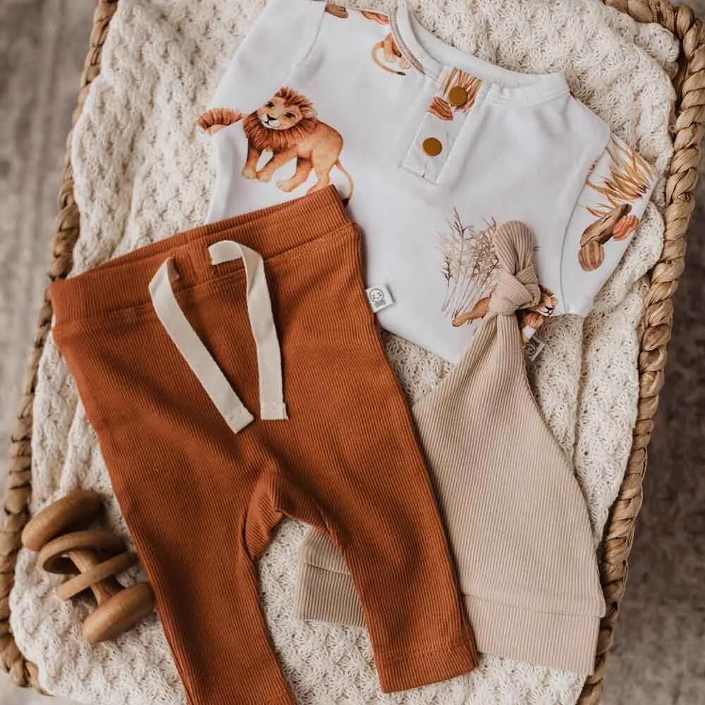 Snuggle Hunny - Organic Long Sleeve Bodysuit - Lion