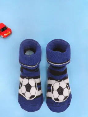 Soccer-Themed Baby Socks with 3D Ball Design – Anti-Slip Athletic Socks for Infants