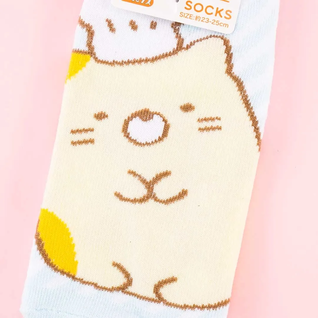 Sumikko Gurashi Striped Socks - Chef Neko