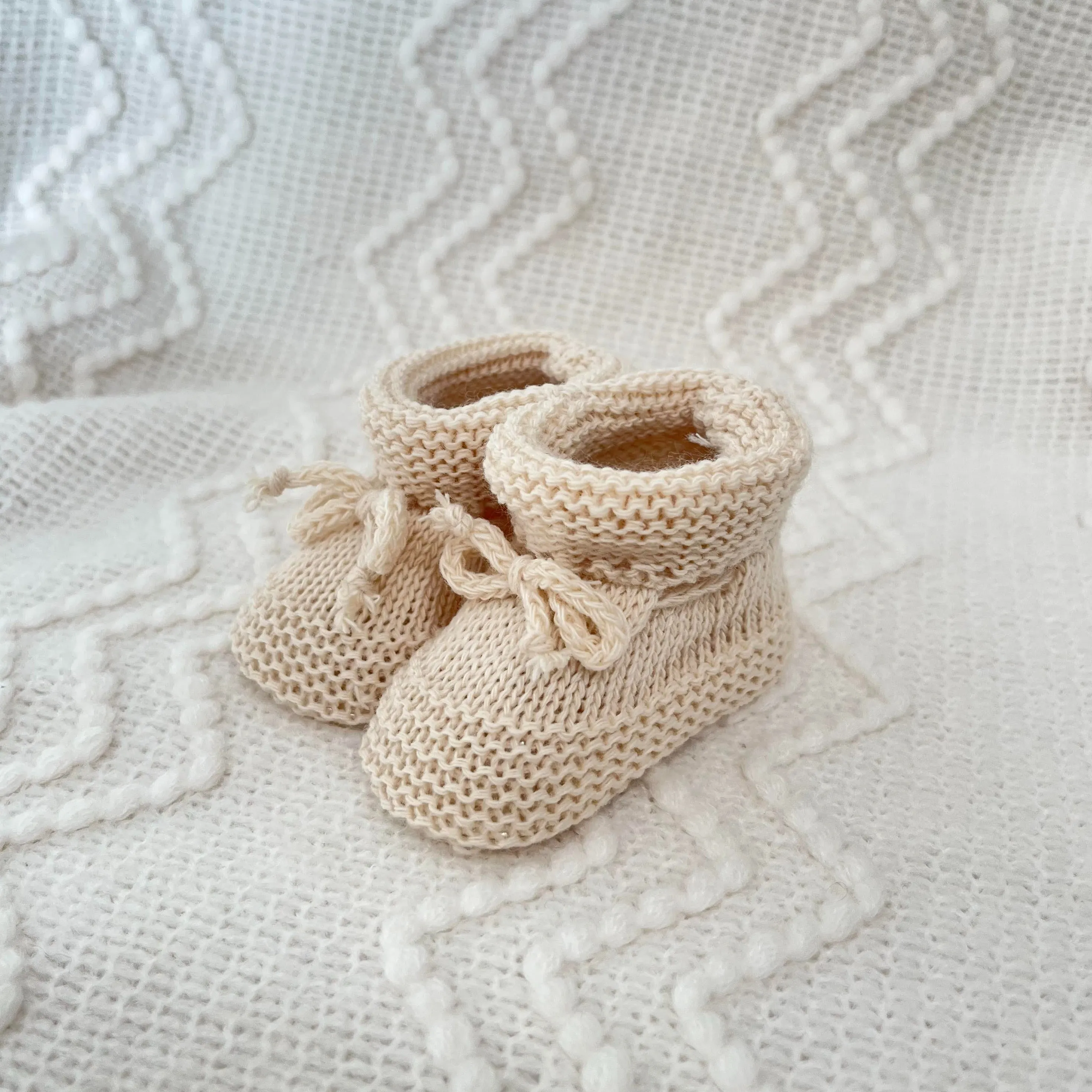 Taupe Knitted Booties