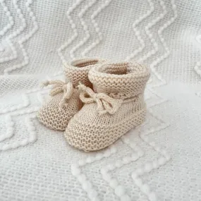 Taupe Knitted Booties