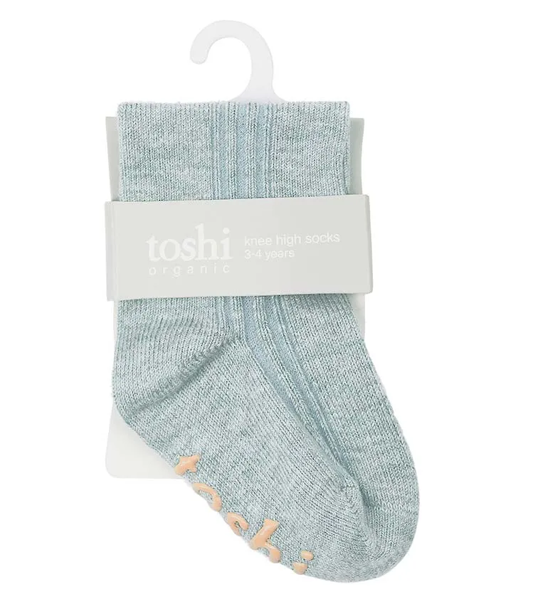 Toshi Organic Socks Knee Dreamtime - Ice