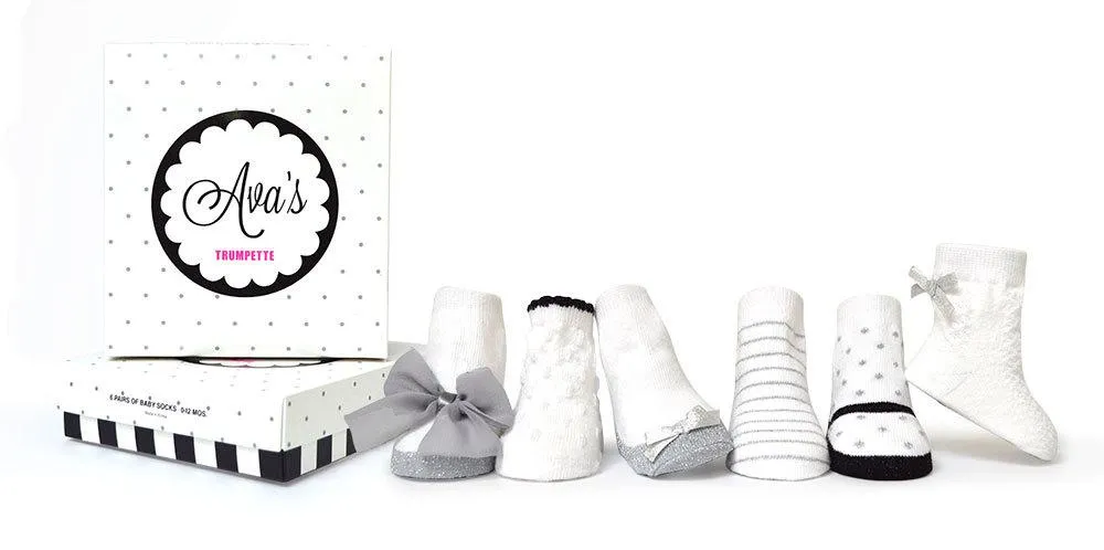 Trumpette Bootie Ava's Neutral Socks, 6 Pack