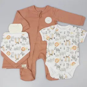 Unisex Baby Clothing 'Rainbow Safari' Five Piece Gift Set