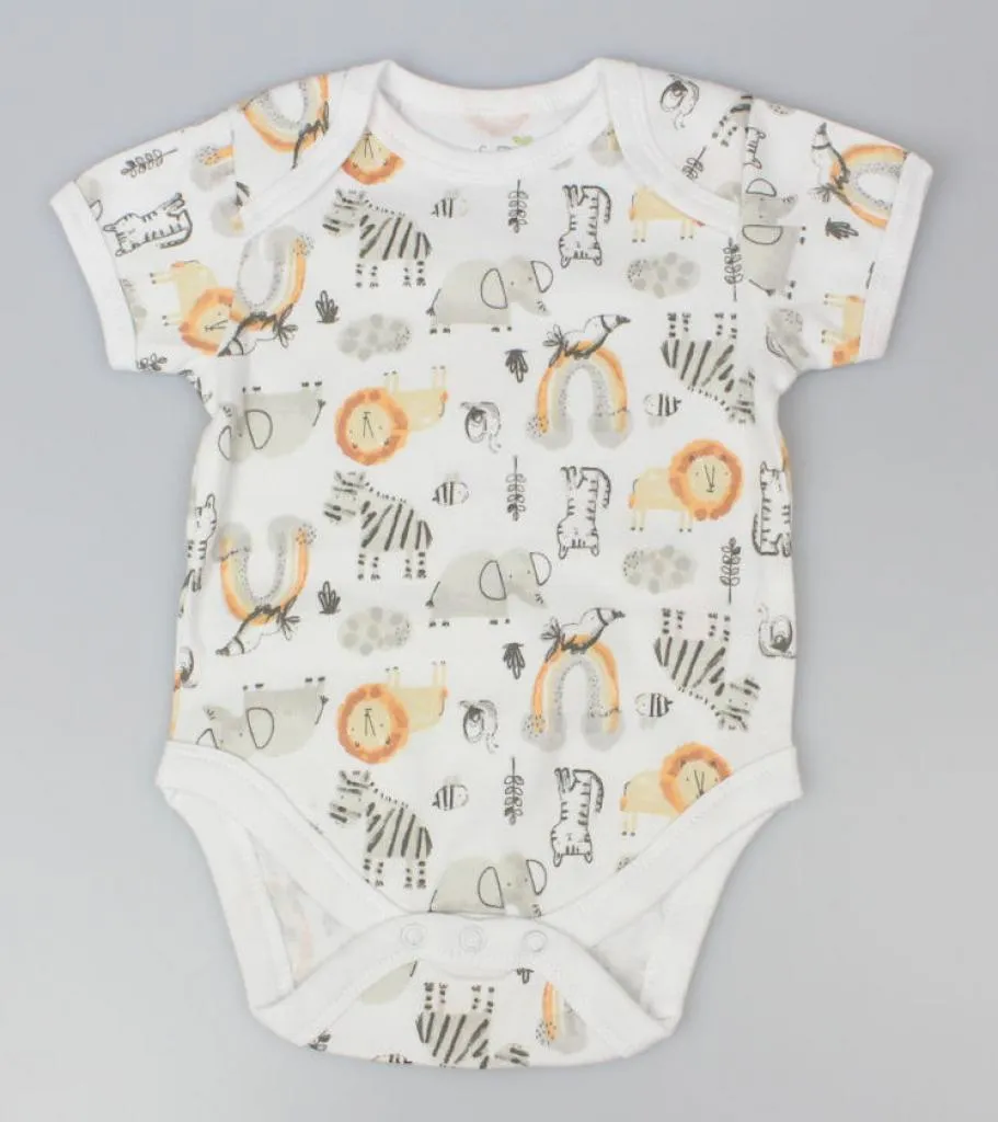 Unisex Baby Clothing 'Rainbow Safari' Five Piece Gift Set