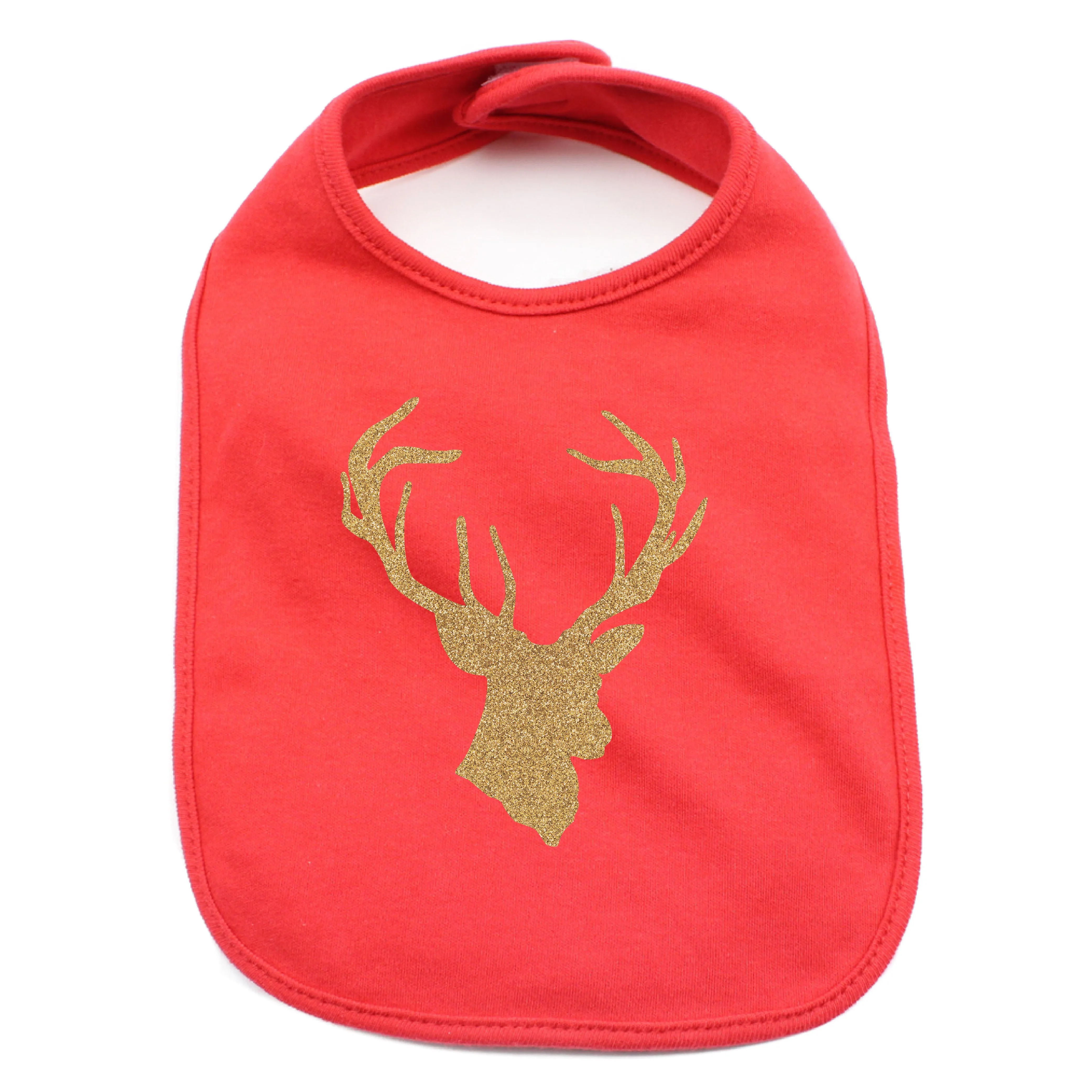 Unisex Cotton Infant Bib, Deer Head Hunting Buck