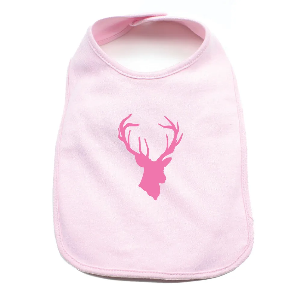Unisex Cotton Infant Bib, Deer Head Hunting Buck