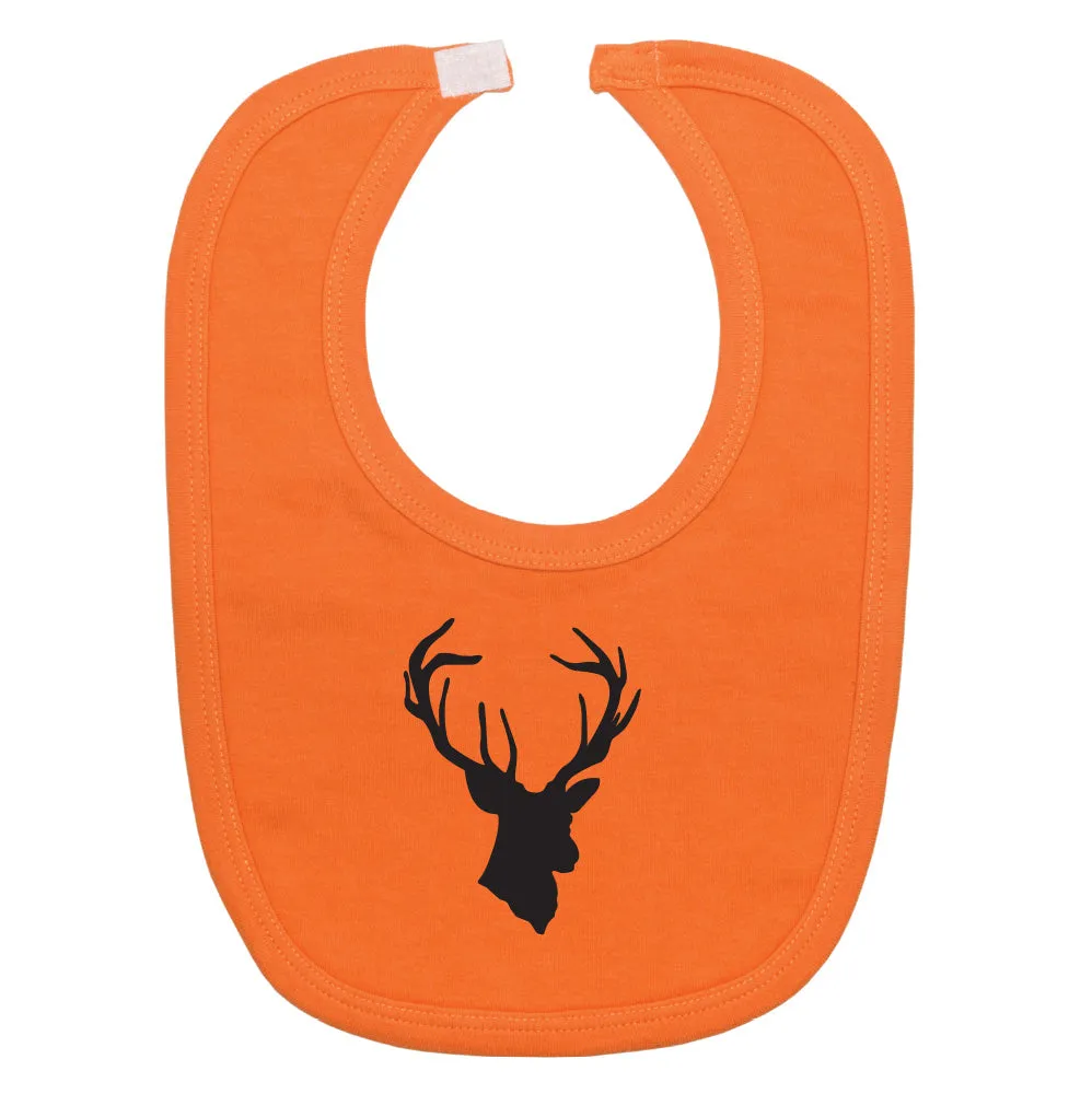 Unisex Cotton Infant Bib, Deer Head Hunting Buck
