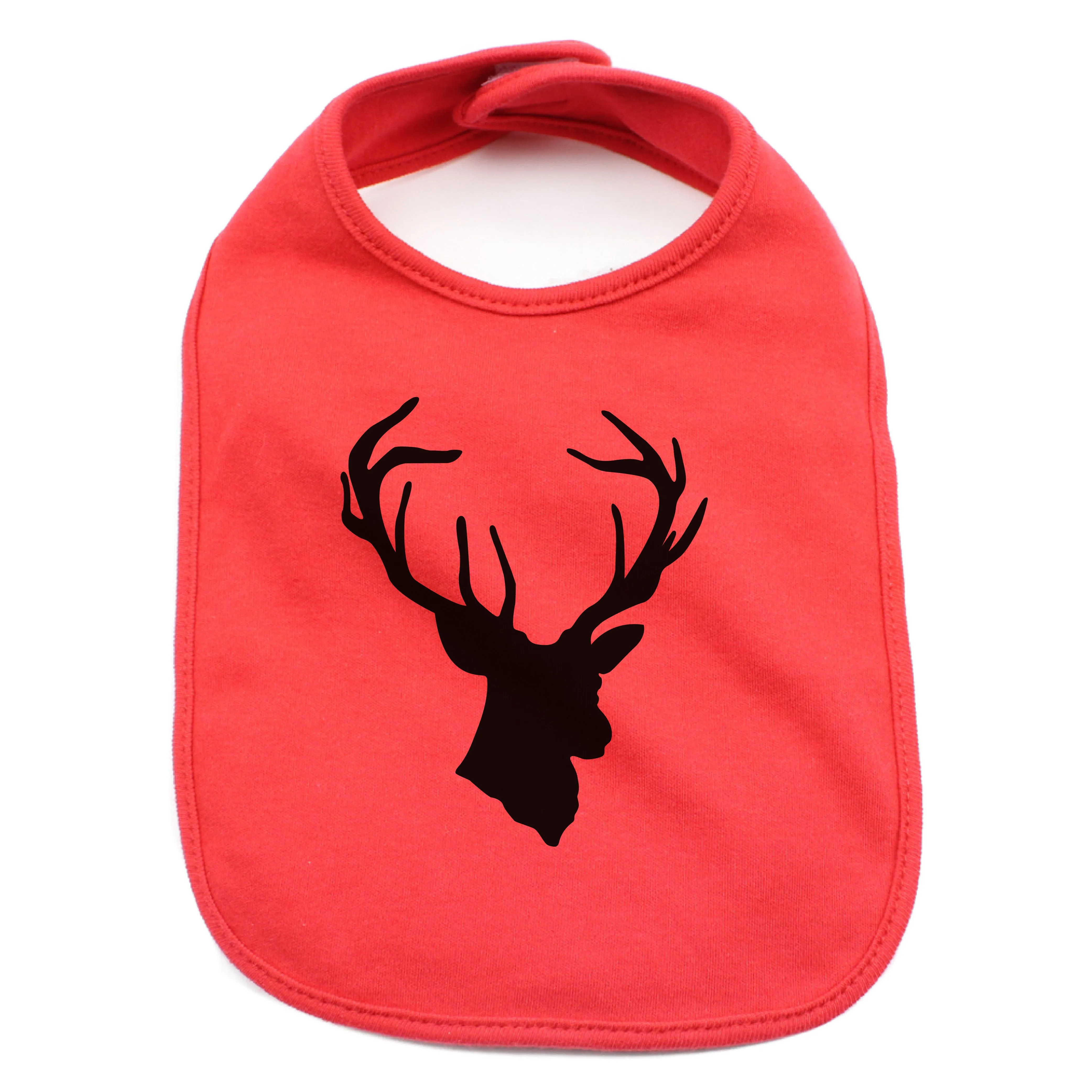Unisex Cotton Infant Bib, Deer Head Hunting Buck