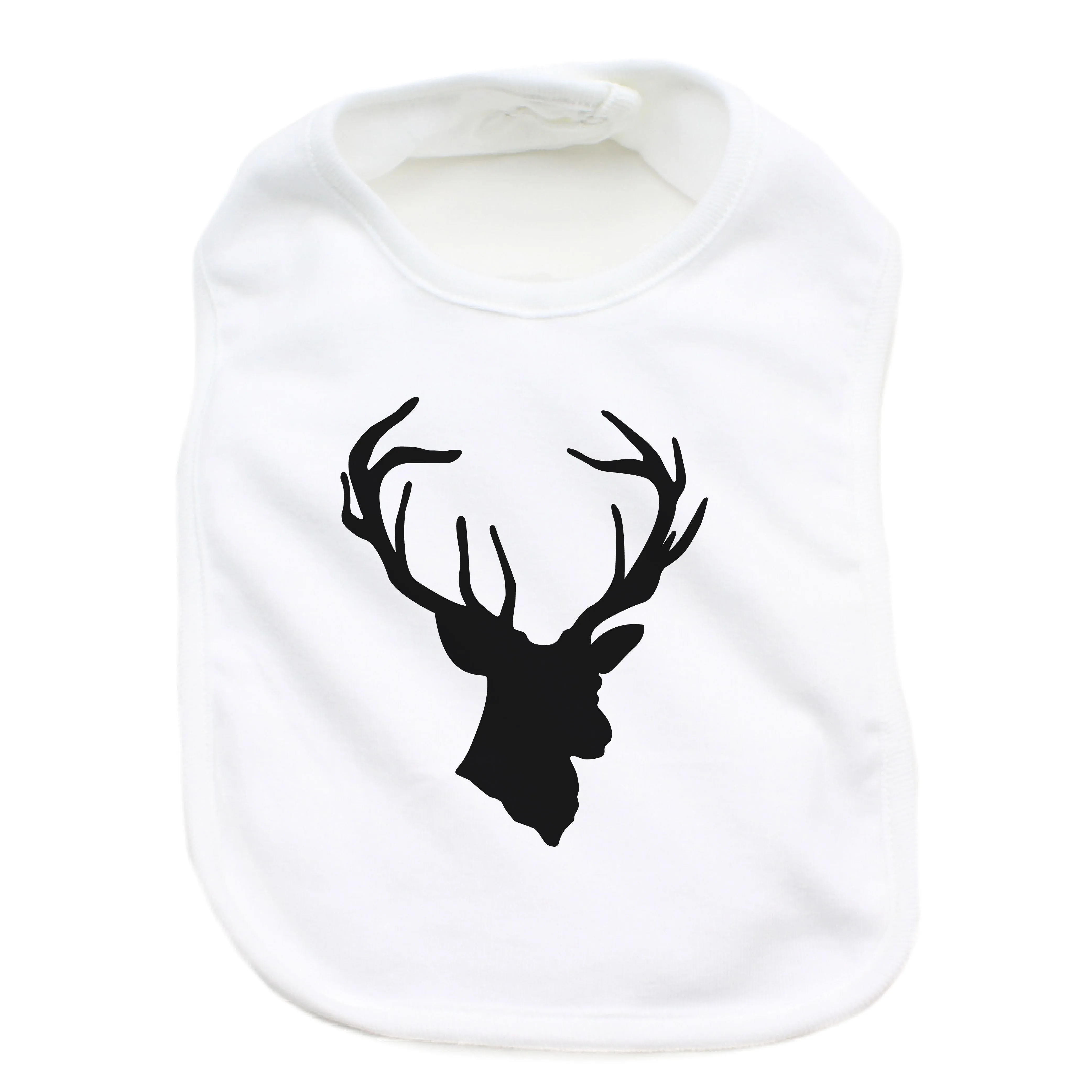 Unisex Cotton Infant Bib, Deer Head Hunting Buck