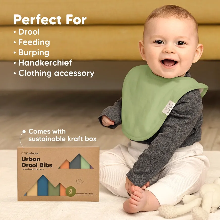 Urban Drool 8 Pack Bibs (Click for colors)