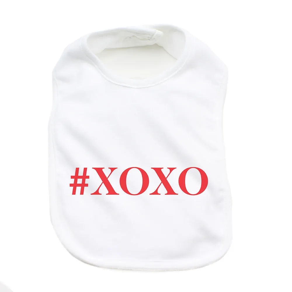 Valentine's Day #XOXO Soft Cotton Infant Bib