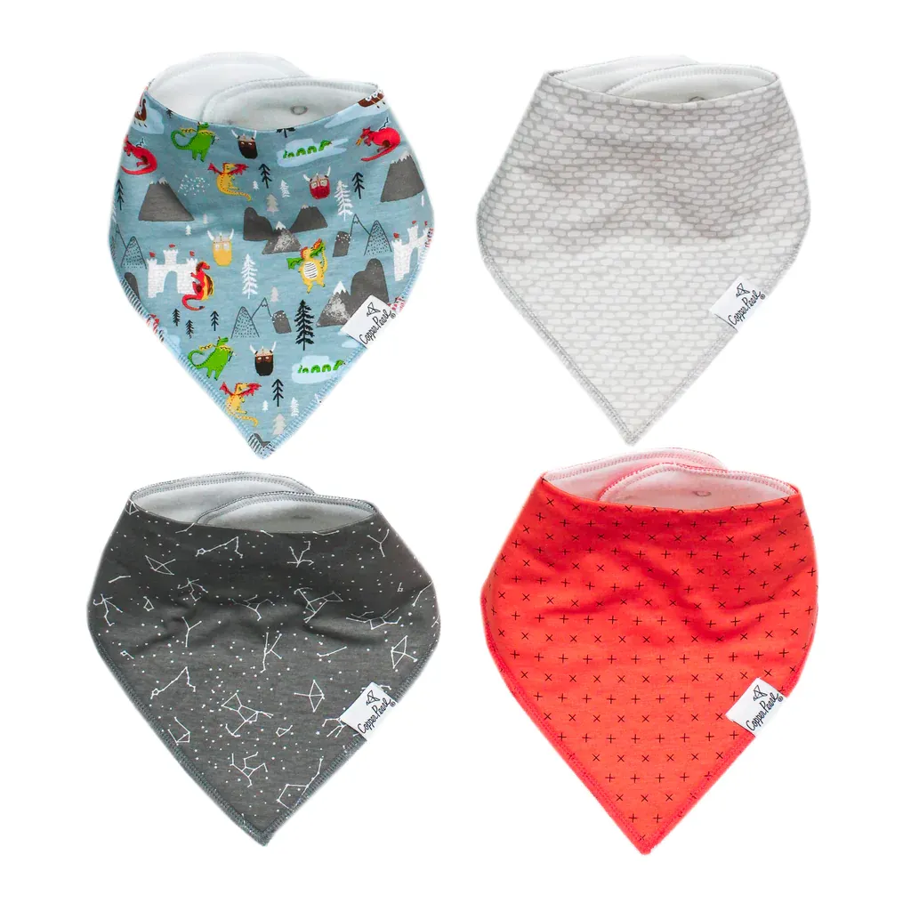 Viking Bandana Bibs - Copper Pearl