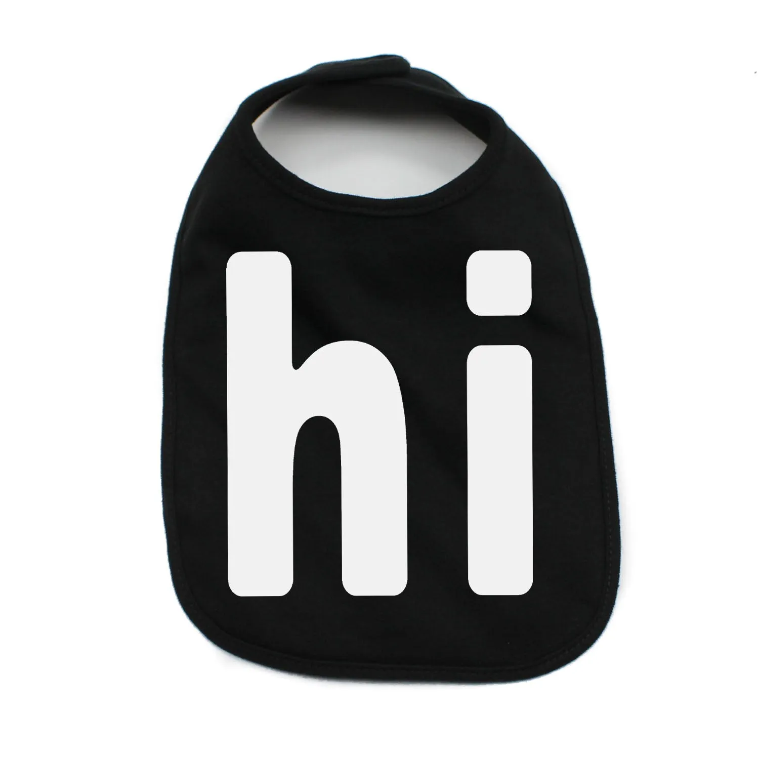 White "HI" Cute Unisex Newborn Baby Soft Cotton Bib