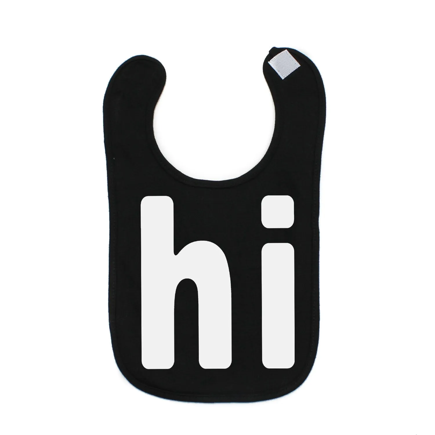 White "HI" Cute Unisex Newborn Baby Soft Cotton Bib