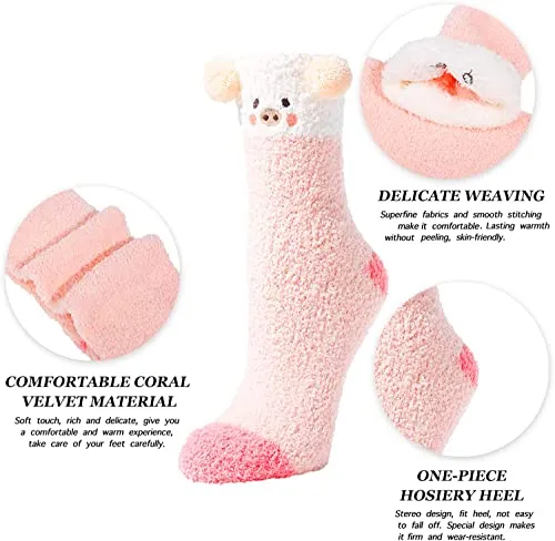 Women Fuzzy Socks Stocking Stuffers Cute Slipper Socks Gift for Christmas Cozy Socks, Anniversary Gift, Gift For Her, Gift For Wife
