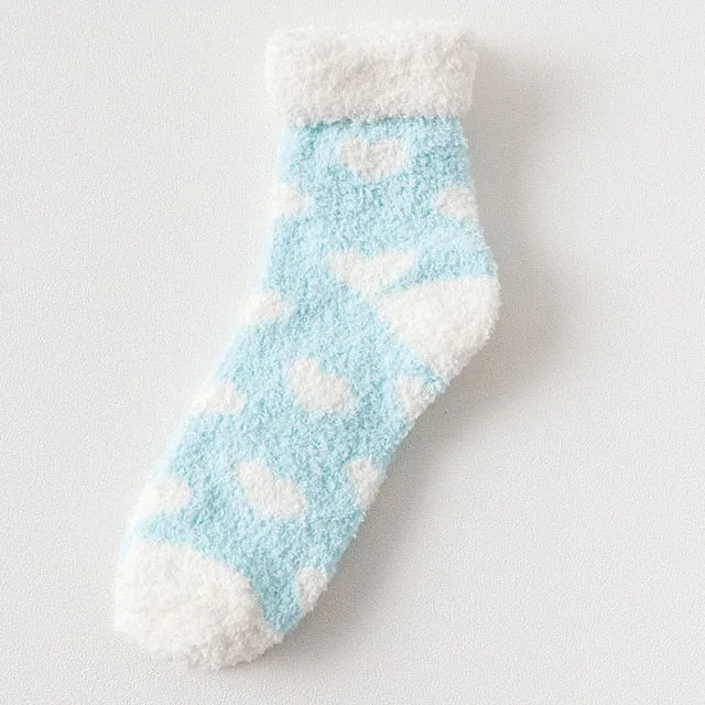 Women's Warm Fluffy Heart Ankle Socks Clearance