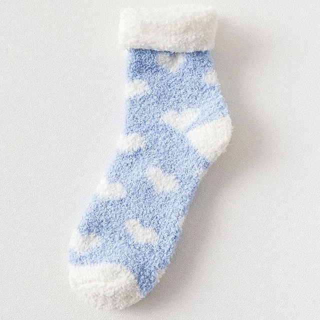 Women's Warm Fluffy Heart Ankle Socks Clearance