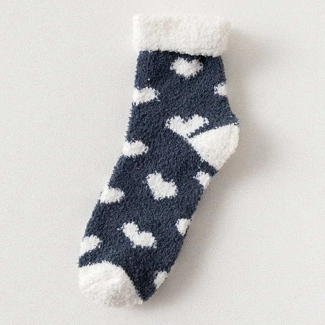 Women's Warm Fluffy Heart Ankle Socks Clearance